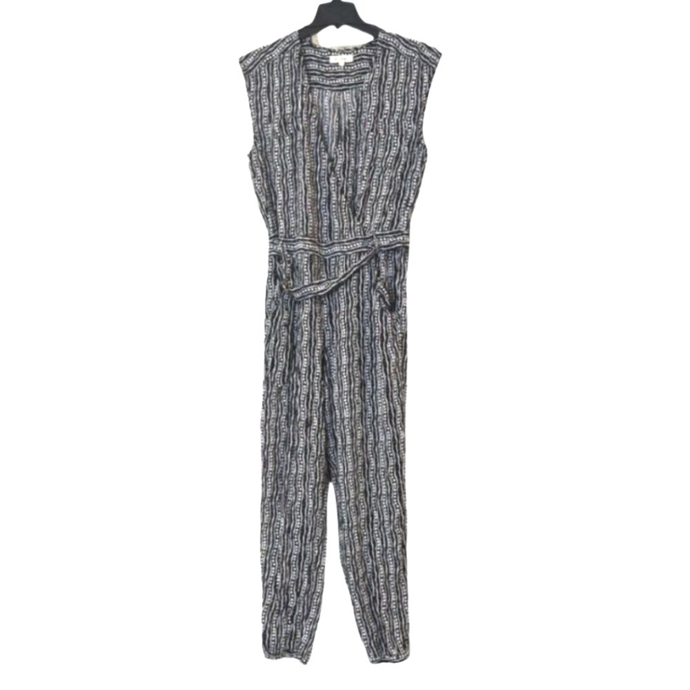 Two by Vince Camuto Black and White Floral Print Pantsuit Jumpsuit Romper szXL